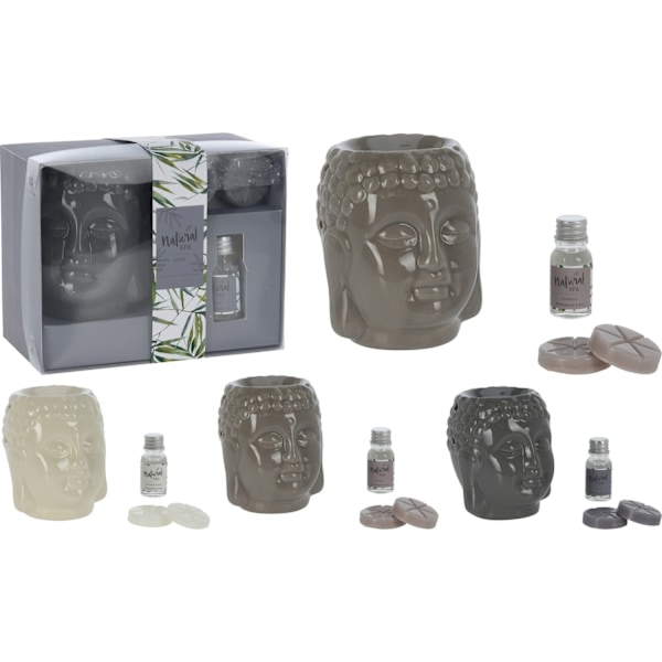 Aromaset Buddha Aromalampa Vax Doftolja Lotus Presentset Grey Lotus