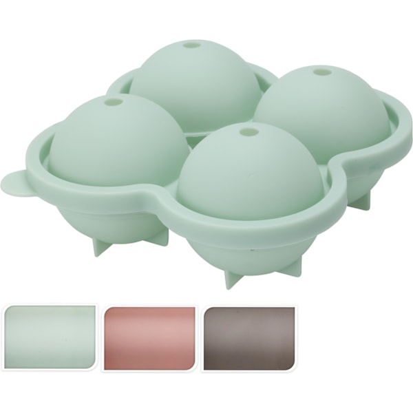 Iskub Bollar 4-fack Grön Rosa Grå Grey