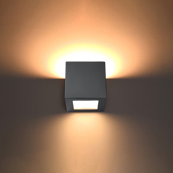 Vägglampa keramik LEO grå Grey