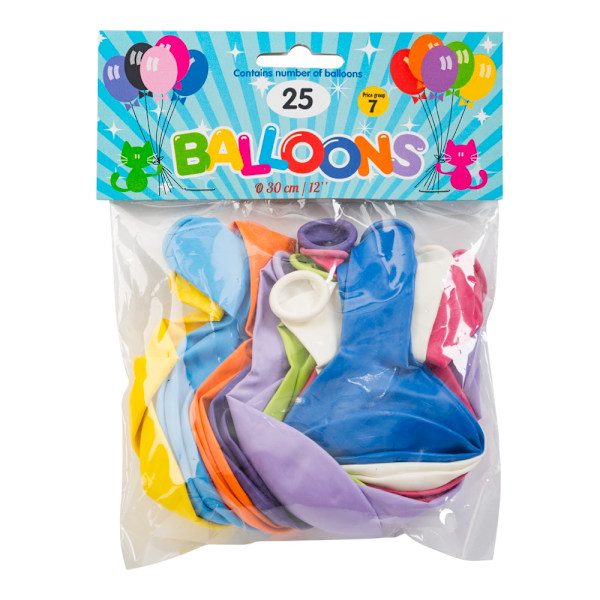 Ballong Mixade färger 25-pack 30 cm Latex Multicolor