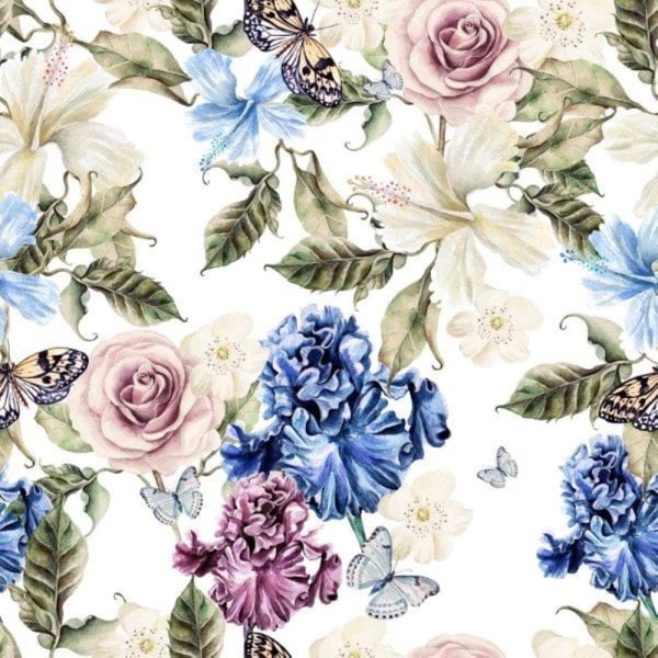 Servietter Blomsterfjäril 33x33cm 20-pak Multicolor
