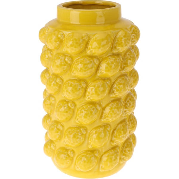 Vas Citroner Gul Keramik 27 cm Gul