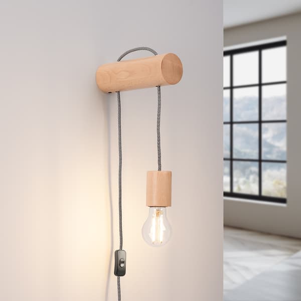 Vägglampa NIMBI E27 med strömbrytare Brown
