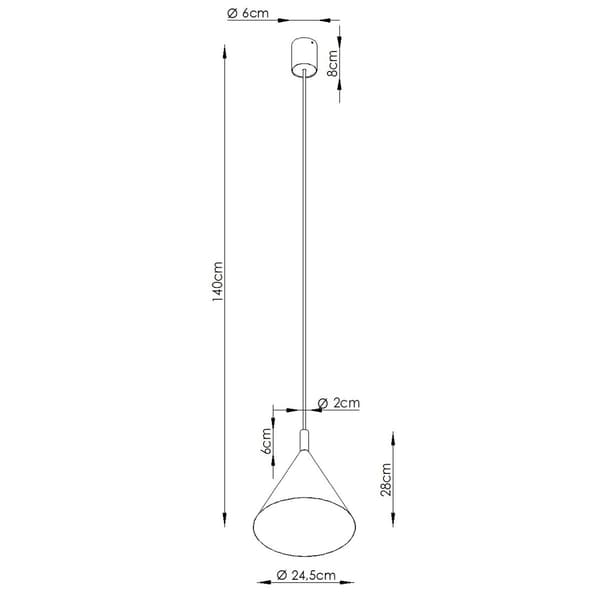 Pendellampa NOX 25 vit White