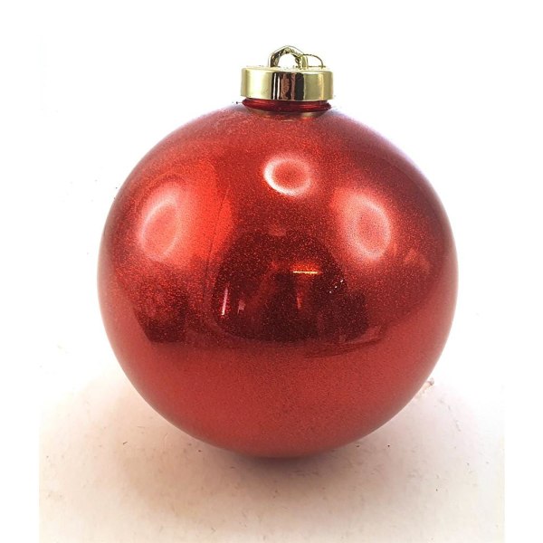Julekule Rød Glitter 20 cm Red