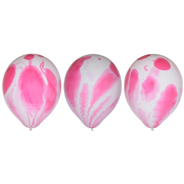 Ballong Rosa Marble Marmor 6-pack Latex Rosa