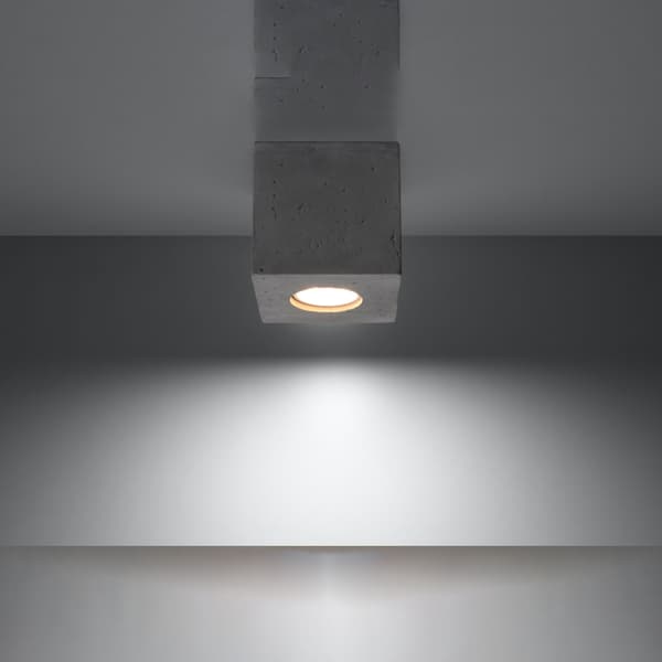 Taklampa QUAD betong Grey