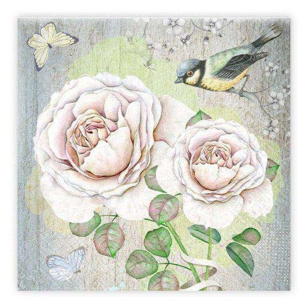 Servietter Talgoxe ros 33x33cm 20-pakning Multicolor