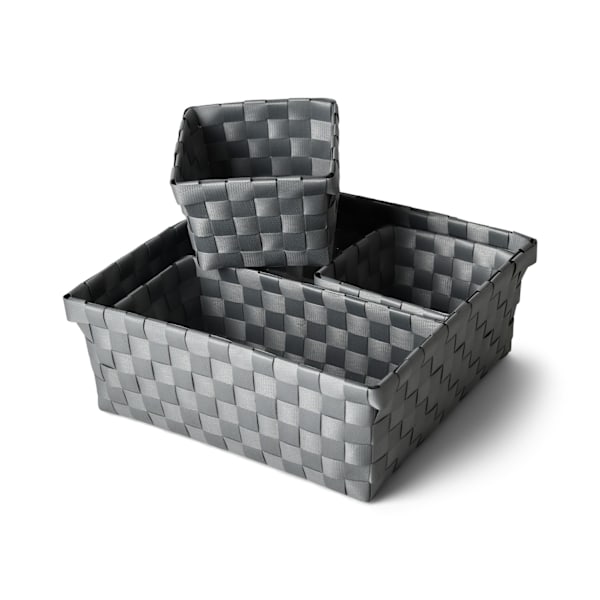 Förvaring Korg Grått 4-set Grey