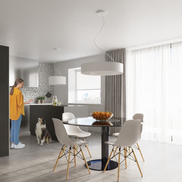 Ljuskrona SATURNO SLIM 70 vit White
