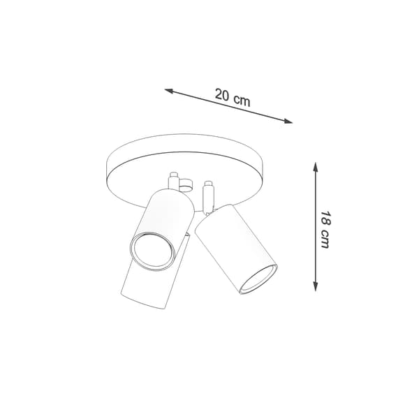 Taklampa RING 3P röd Red
