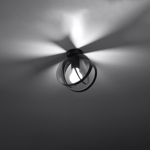 Taklampa TULOS svart Black