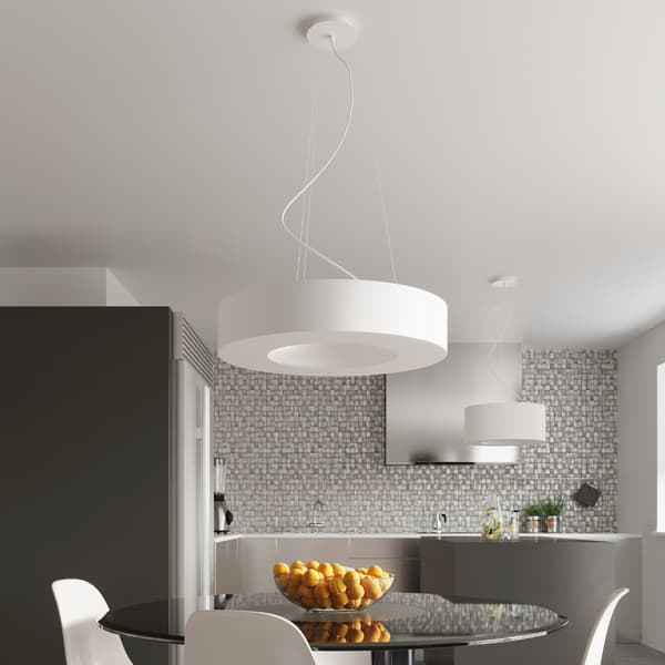 Ljuskrona SATURNO SLIM 70 vit White