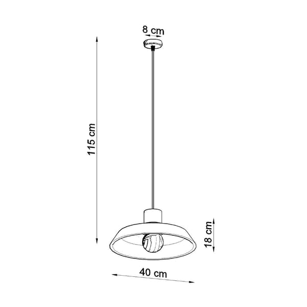Hängande lampa AFRA Grey