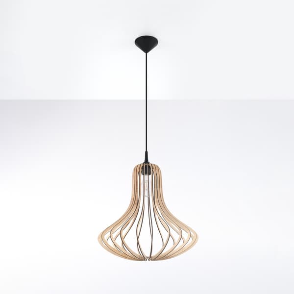 Pendel lampa ELZA trä Brown