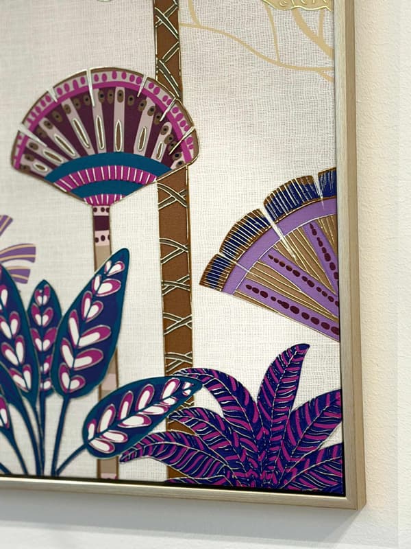 Tavla Träd Växter Rosa/Grön 70x50 cm Multicolor