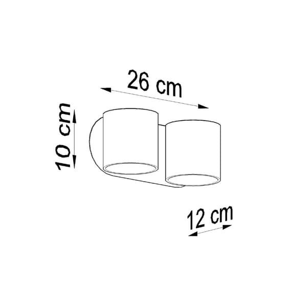 Vägglampa ORBIS 2 svart Black
