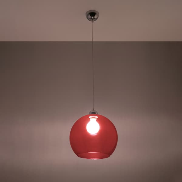 Pendel lampa BALL röd Red