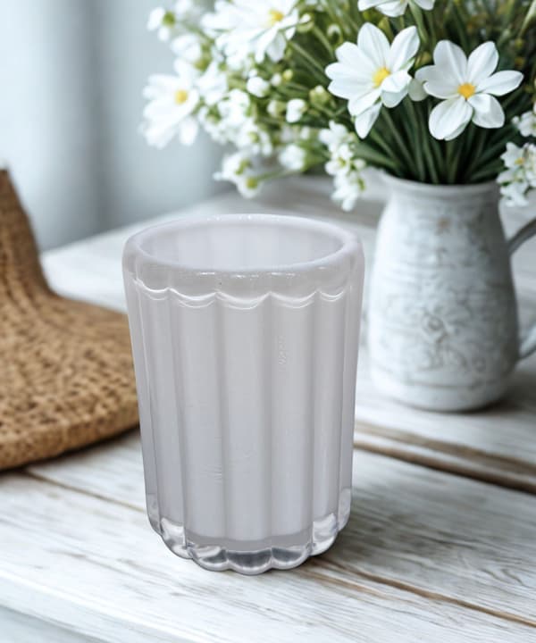 Ljushållare Glas Vit 12 cm White