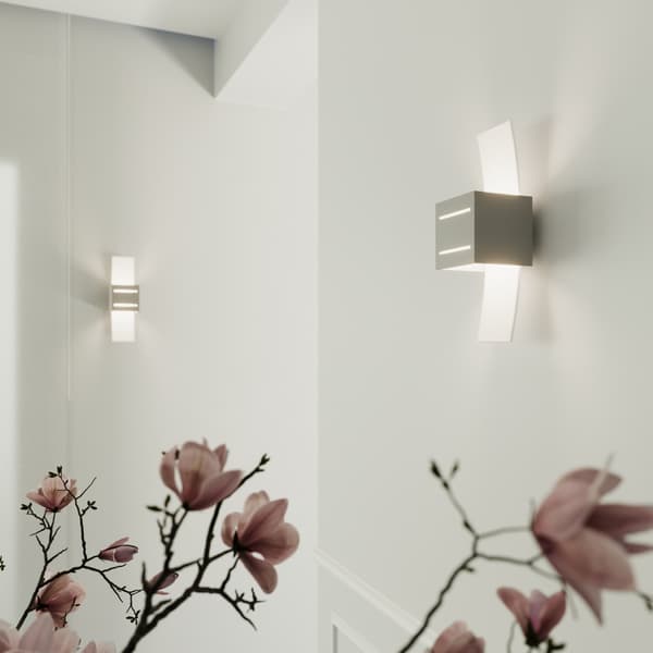 Vägglampa LORETO grå Grey