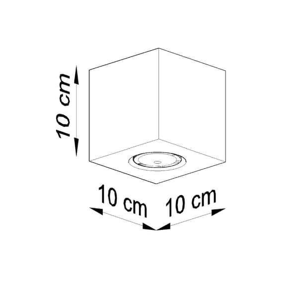 Taklampa QUAD betong Grey