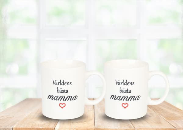 Mugg Världens bästa mamma White