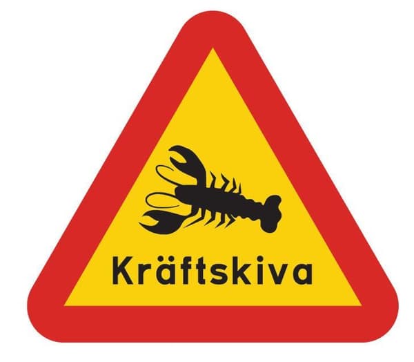 Skylt Kräftskiva Fest 40 cm multifärg