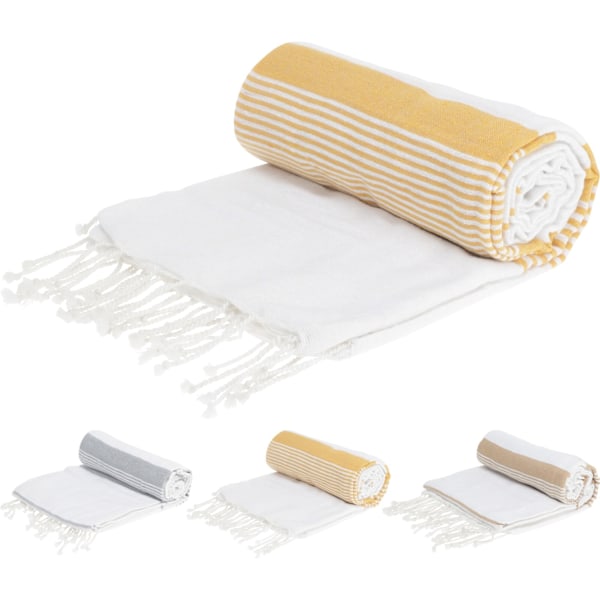 Hamam Handduk Badlakan Strandfilt 150x220 cm Grå Grey