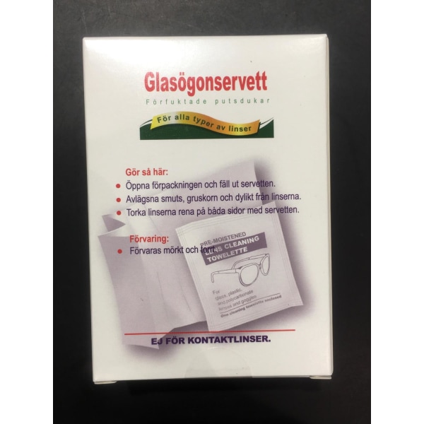 Våtservett Glasögon 120-p glasögonservetter multifärg