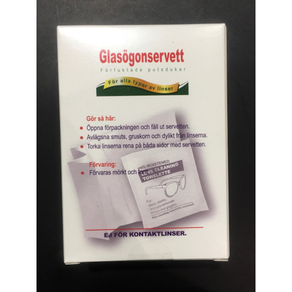 Våtservietter for briller 120-p brillekluter Multicolor