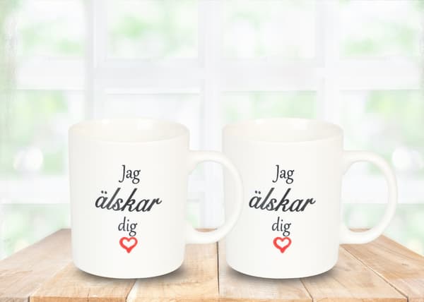 Mugg Jag älskar dig Vit