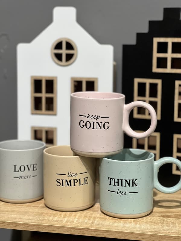 Mugg Grå Love More 35 cl Grey Love More