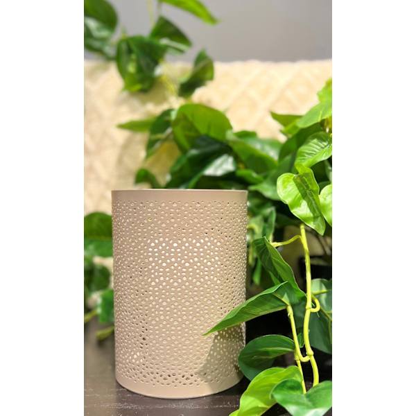 Ljushållare Bågar Ringar Mönstrad Metall Taupe 18 cm Taupe Ringar