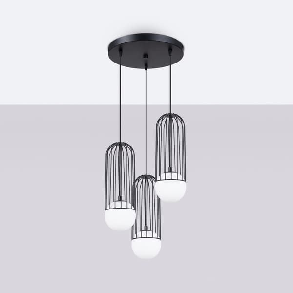 Pendellampa BRINA 3P svart Black