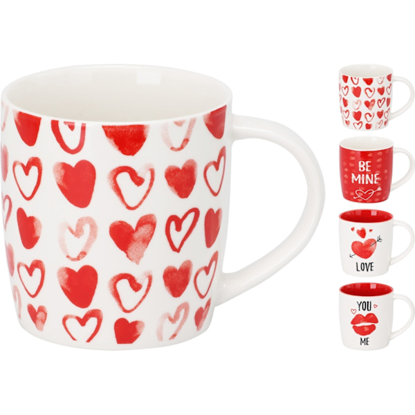 Mugg Be Mine Röd/Vit White Be Mine