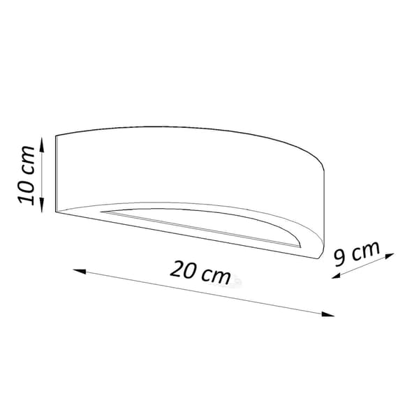 Vägglampa keramik ATENA 20 Vit