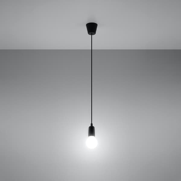 Pendel lampa DIEGO 1 svart Black