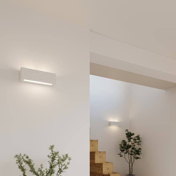 Vägglampa keramisk VEGA White