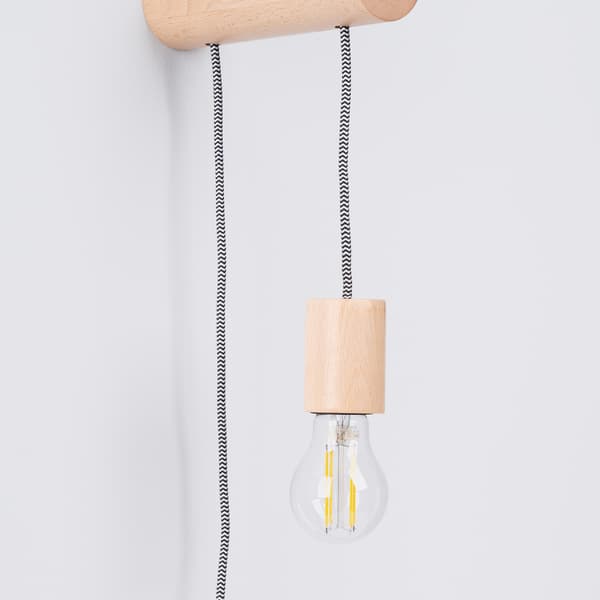 Vägglampa NIMBI E27 med strömbrytare Brown