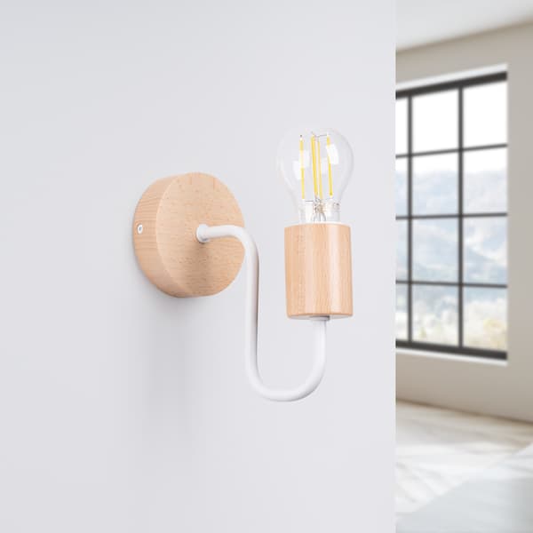 Vägglampa TIMBO vit White