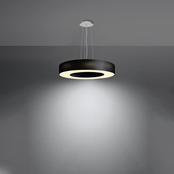 Ljuskrona SATURNO SLIM 50 svart Black