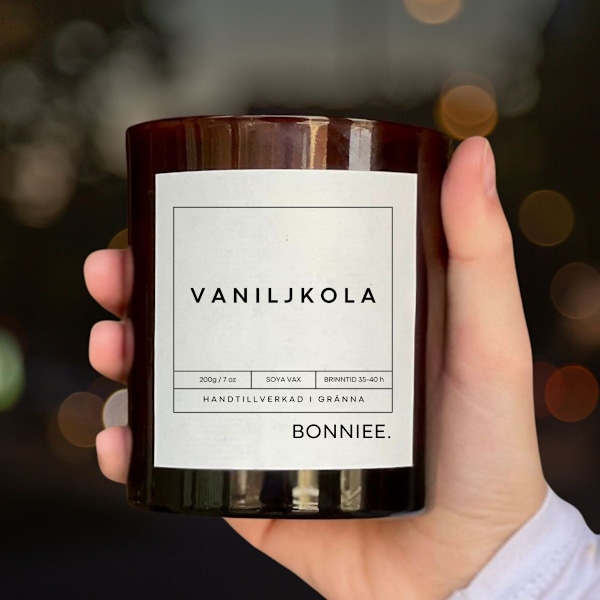 Bonniee Doftljus Vaniljkola 200 gram multifärg