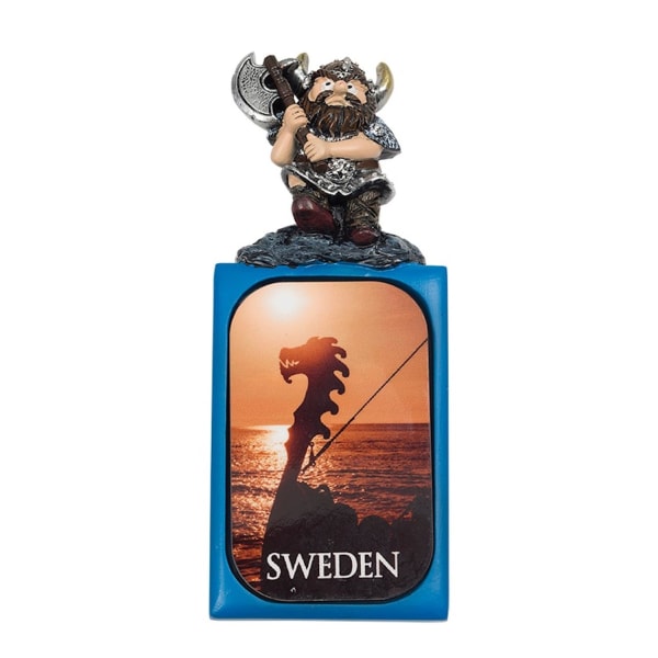 Magnet Vikingskepp / Viking m. yxa multifärg