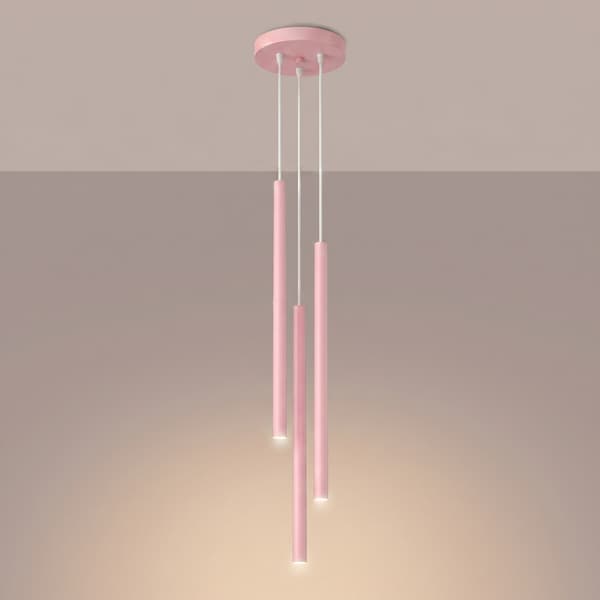 Pendellampa PASTELO 3P rosa Pink