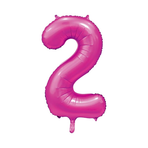 Ballong Siffra 2 Rosa 86 cm Rosa