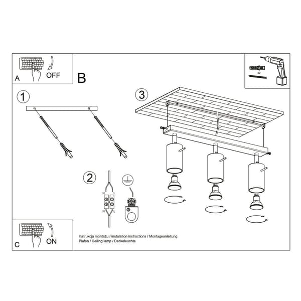 Taklampa RING 3 ultramarinblå ultramarine