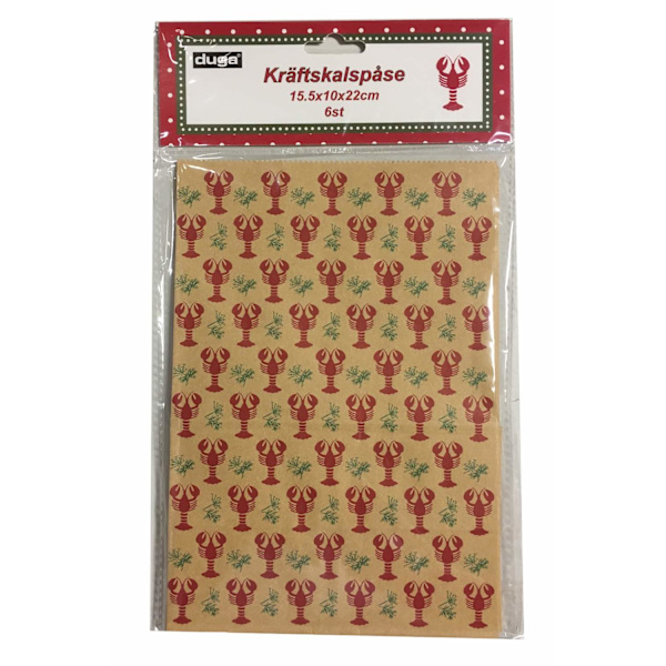 Avfallspåse Kräftskiva Skaldjurspåse 6-pack Multicolor