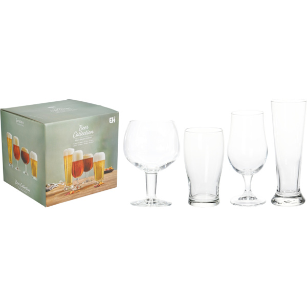 Ölglas 4-pack Transparent