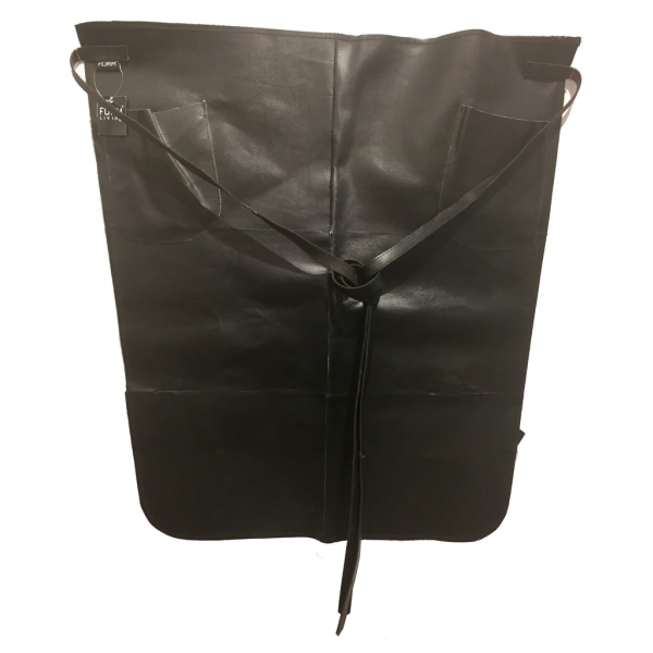 Leather apron Waist model Leather black apron Black