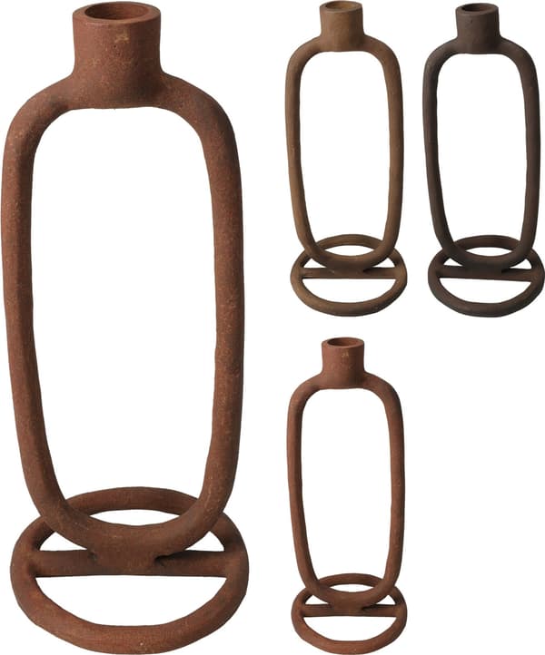 Ljusstake Metall Mörkbrun 24 cm Dark brown